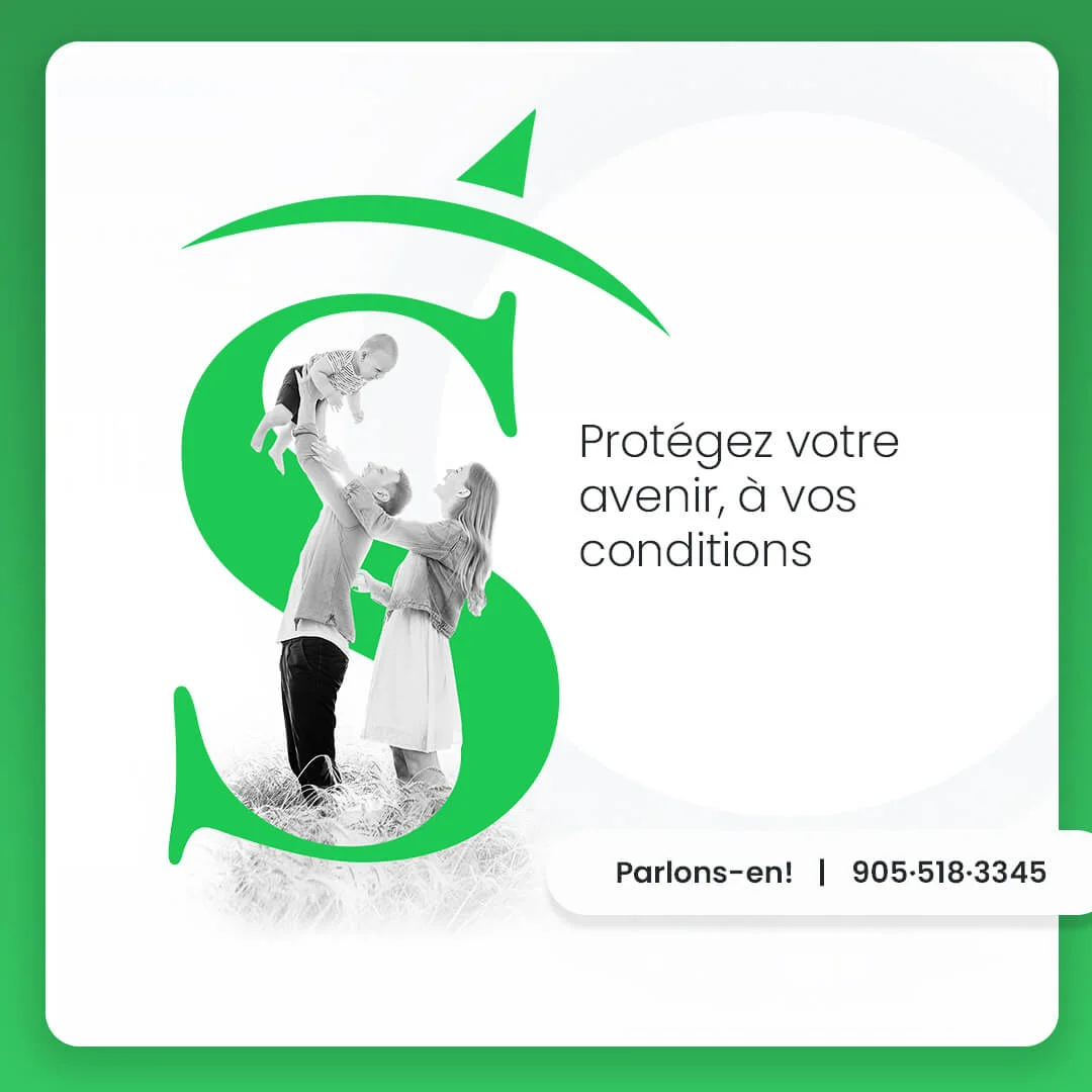 SNF bilingual social media post in English and French promoting the message safeguard your future on your terms for special needs families